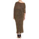 MARINA RINALDI GOLD LUREX DRESS