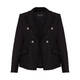 MARINA RINALDI TWEED LUREX JACKET BLACK