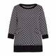 MARINA RINALDI CHECK INTARSIA KNITTED TUNIC BLACK AND WHITE