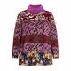 MARINA RINALDI INTARSIA SWEATER MAGENTA 