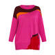 MARINA RINALDI ABSTRACT INTARSIA KNITTED TUNIC FUCHSIA 