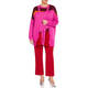 MARINA RINALDI ABSTRACT INTARSIA KNITTED TUNIC FUCHSIA 