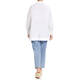 MARINA RINALDI EMBROIDERED COTTON POPLIN SHIRT