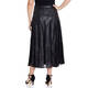 MARINA RINALDI FAUX-LEATHER AND LACE SKIRT BLACK