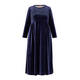MARINA RINALDI VELVET DRESS NAVY