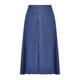 MARINA RINALDI PLEATED DENIM MIDI SKIRT