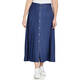 MARINA RINALDI PLEATED DENIM MIDI SKIRT