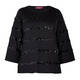 MARINA RINALDI SEQUIN STRIPE SWEATER BLACK
