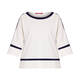MARINA RINALDI MILANO KNIT JERSEY TOP WHITE