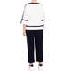 MARINA RINALDI MILANO KNIT JERSEY TOP WHITE