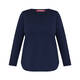 MARINA RINALDI SCOOP NECK TOP NAVY