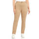 MARINA RINALDI STRETCH ANKLE GRAZER TROUSER TOBACCO