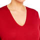 MARINA RINALDI RED V-NECK SWEATER