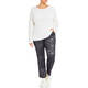 MARINA RINALDI JEWEL EMBELLISHED SWEATER WHITE