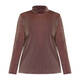 MARINA RINALDI LUREX POLO NECK TOP MAHOGANY