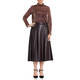 MARINA RINALDI LUREX POLO NECK TOP MAHOGANY