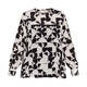 MARINA RINALDI ABSTRACT PRINT SILK TUNIC BLACK AND WHITE