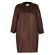 MARINA RINALDI JACQUARD LONG JACKET BRONZE