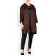 MARINA RINALDI JACQUARD LONG JACKET BRONZE