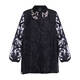 PERSONA BY MARINA RINALDI LACE SHIRT BLACK
