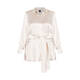 PERSONA BY MARINA RINALDI SATIN SHIRT CREAM BELT WAIST 