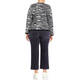 NOW BY PERSONA  ZEBRA INTARSIA SWEATER