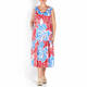 PERSONA FLORAL PRINT MIDI DRESS WITH OPTIONAL SLEEVES