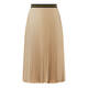 PERSONA BY MARINA RINALDI CAMEL PLEATED SKIRT 