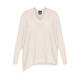 PERSONA BY MARINA RINALDI WOOL BLEND ASYMMETRICAL SWEATER CREAM
