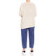 PERSONA BY MARINA RINALDI WOOL BLEND ASYMMETRICAL SWEATER CREAM