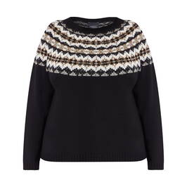 PERSONA BY MARINA RINALDI FAIRISLE KNIT SWEATER - Plus Size Collection