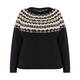 PERSONA BY MARINA RINALDI FAIRISLE KNIT SWEATER