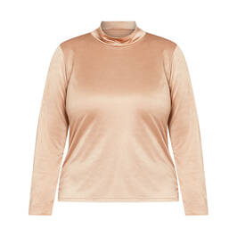 PERSONA BY MARINA RINALDI JERSEY POLO NECK NUDE - Plus Size Collection