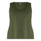 PERSONA BY MARINA RINALDI SCOOP NECK VEST KHAKI