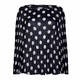 MARINA RINALDI PLEATED GEORGETTE PONCHO NAVY