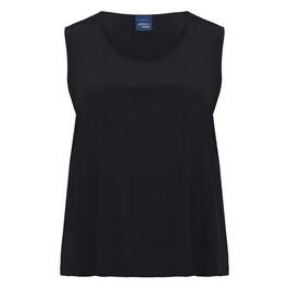 Persona By Marina Rinaldi Silk Acetate Vest Optional Sleeve Black  - Plus Size Collection