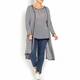 PERSONA BY MARINA RINALDI LONG narrow stripe CARDIGAN