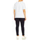 Persona by Marina Rinaldi Embroidered Cotton T-Shirt White 
