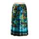 Piero Moretti Velvet Printed Skirt Blue and Green