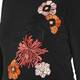 PIERO MORETTI PRINT ORANGE JERSEY FLORAL APPLIQUE TOP 