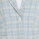 WHITE LABEL CHECK LINEN JACKET