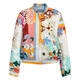 Rofa Printed Satin Bomber Jacket Multicolour 