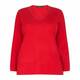 SANDRA PORTELLI RED V-NECK CASHMERE SWEATER