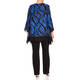 SeeYou Abstract Print Georgette Tunic Cobalt Blue