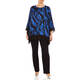 SeeYou Abstract Print Georgette Tunic Cobalt Blue