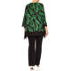 SeeYou Abstract Print Georgette Tunic Emerald Green