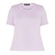 BEIGE COTTON T-SHIRT LILAC