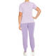 BEIGE COTTON T-SHIRT LILAC