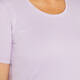 BEIGE COTTON T-SHIRT LILAC