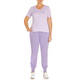 BEIGE COTTON T-SHIRT LILAC